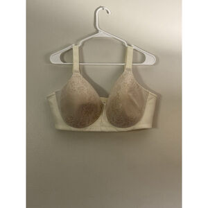 VANITY FAIR FULL FIGURE CREAM BRA - UNDERWIRE BACK SMOOTHER Sz 42D - NWOT